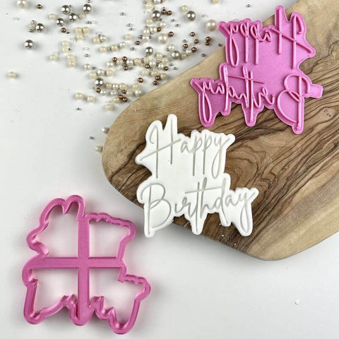 "HAPPY BIRTHDAY STYLE 5" Lissie Lou Cutter & Stamp