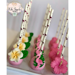 METALLIC Flamingo Paper Straws