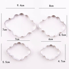 Set Of 4 MINI Oval Plaque Cutters