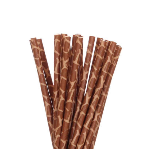 GIRAFFE PRINT Paper Straws