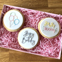 "BIRTHDAY BALLOONS" Cookie Embosser Lissie Lou