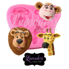 Lion, Giraffe & Monkey