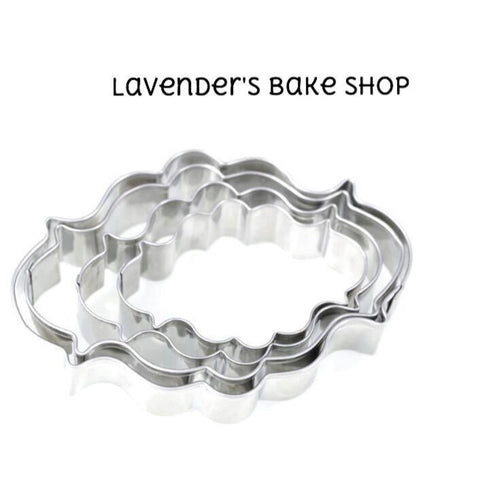 Set of 4 Oval Plaque Cutters