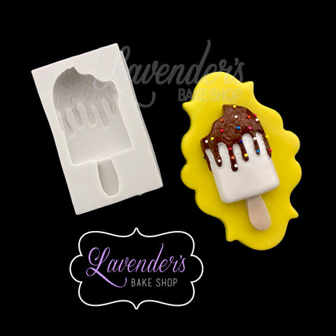 Dripping Popsicle On A Wooden Stick
