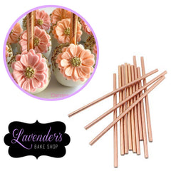 METALLIC Rose Gold Paper Straws