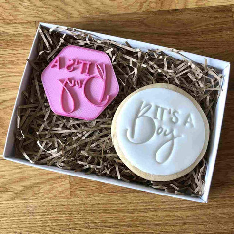 "IT'S A BOY" Cookie Stamp Lissie Lou