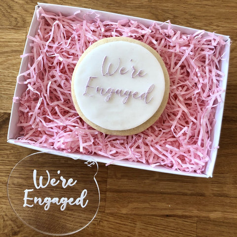 "WE'RE ENGAGED" Cookie Embosser Lissie Lou