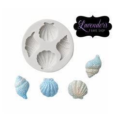 4pc Textured Seashells