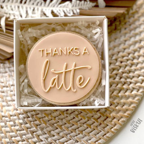 "THANKS A LATTE 113" Little Biskut Debosser