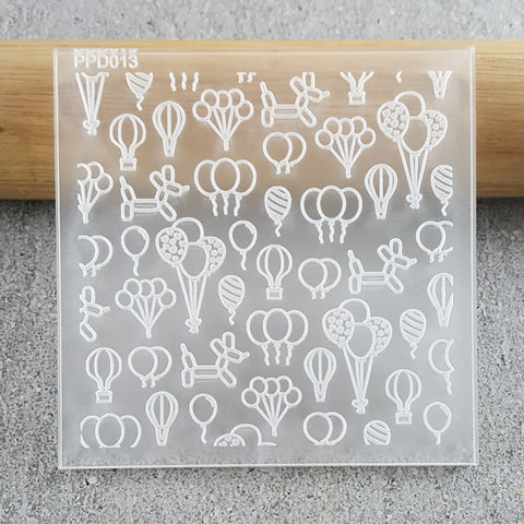 BALLOONS 013 PATTERN DEBOSSER" Custom Cookie Cutter