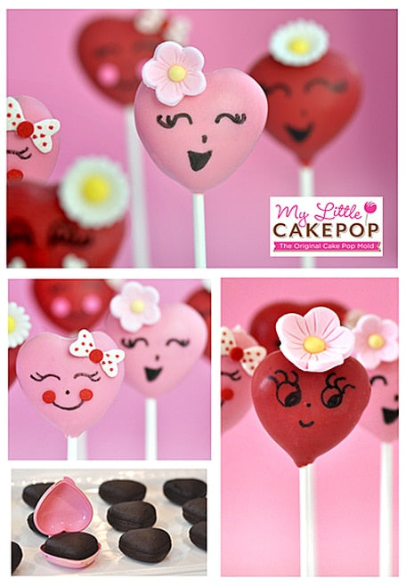 My Little Cakepop's new tall heart cake pop mold and adorable convers, Cake Pops