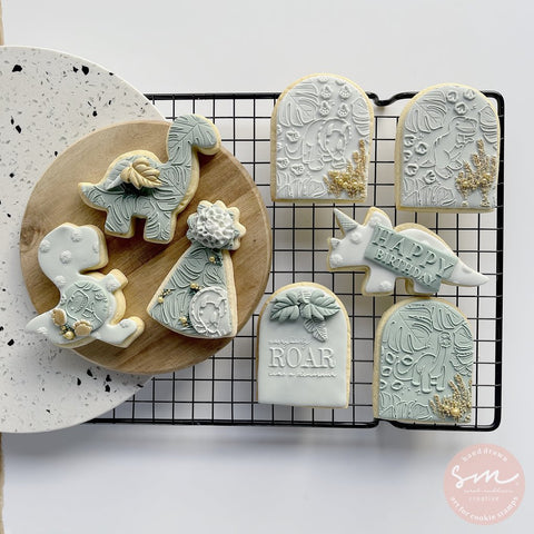 BRONTOSAURUS PATTERN - Sarah Maddison Cookie Stamp