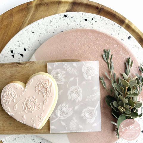 PROTEA AND WILD GRASS PATTERN - Sarah Maddison Cookie Stamp