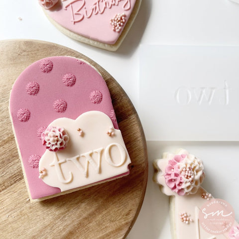 POM POM PATTERN - Sarah Maddison Cookie Stamp