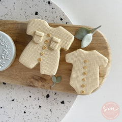 BUTTONED LINEN PATTERN - Sarah Maddison Cookie Stamp