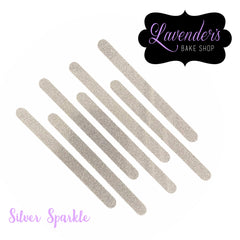 SILVER Glitter Cakesicle Sticks