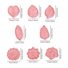 LEAVES 8pc Themed Cutter And Embossers