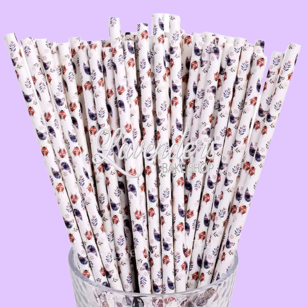 BOHO LADYBUG Paper Straws