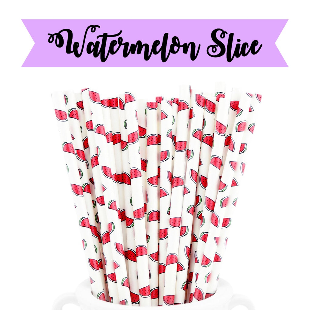 WATERMELON SLICE Paper Straws