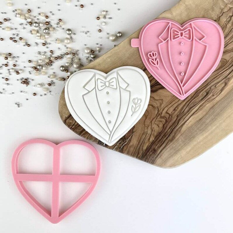 “TUX IN HEART WEDDING " Lissie Lou Cutter & Stamp