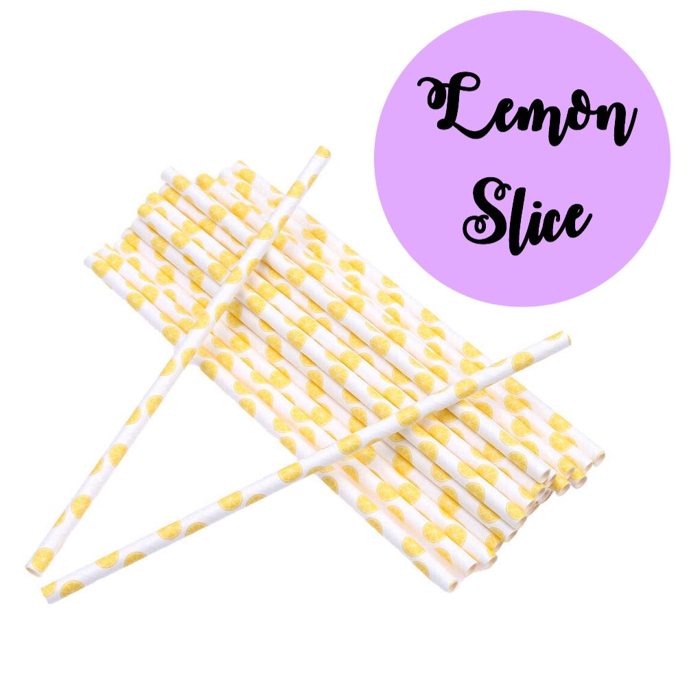 LEMON SLICE Paper Straws