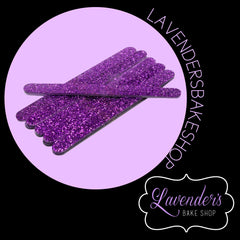 PURPLE Glitter Cakesicle Sticks
