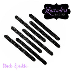 BLACK Glitter Cakesicle Sticks