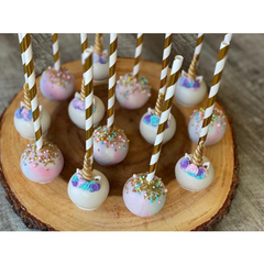 METALLIC Gold & White Paper Straws