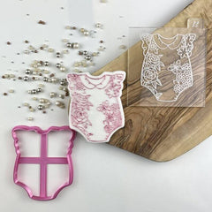 “PRETTY FLOWER BABY ROMPER” Cutter And Embosser Lissie Lou