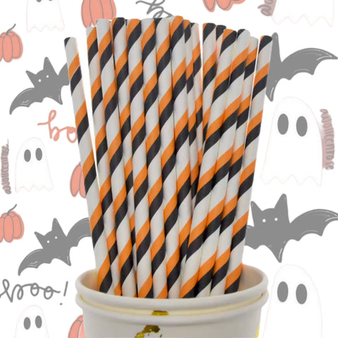 STYLE F Halloween Theme Paper Straws