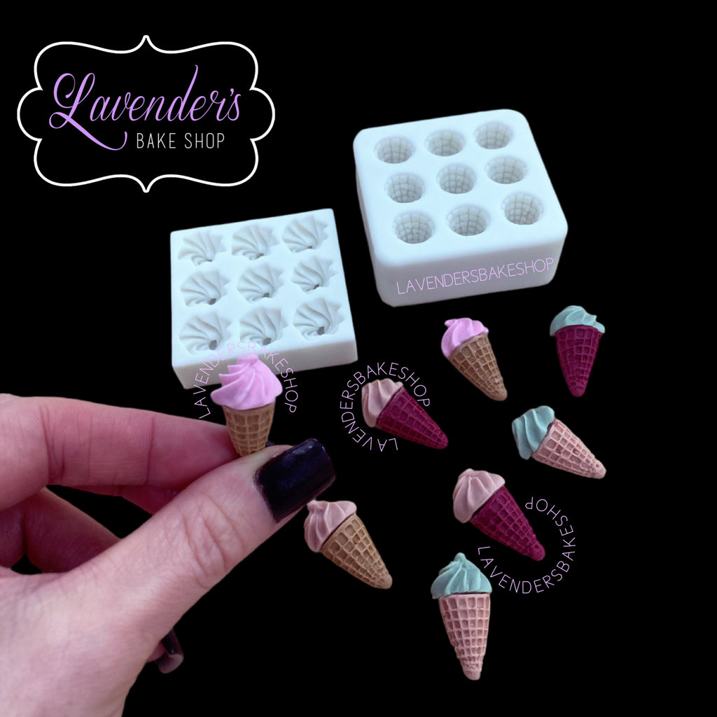 3D Mini Ice Cream Cone Set