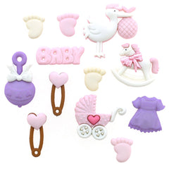 Baby set variety with stork