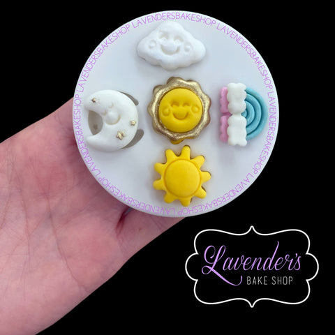Rainbow, Moon & Cloud