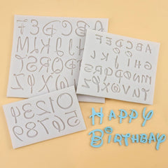 D Font Letters and Numbers