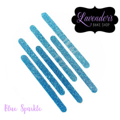 BLUE Glitter Cakesicle Sticks