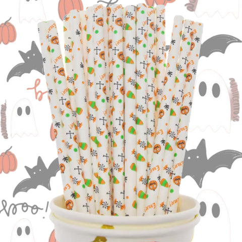 STYLE  B Halloween Theme Paper Straws