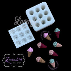 3D Mini Ice Cream Cone Set
