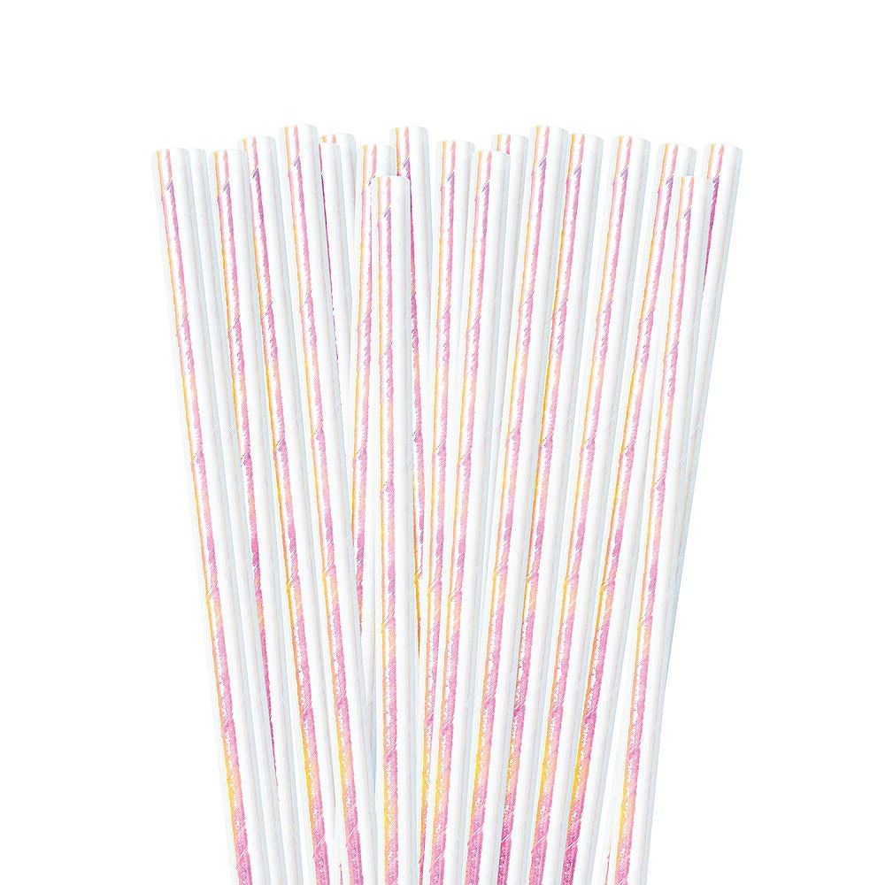 IRIDESCENT Pearl Paper Straws