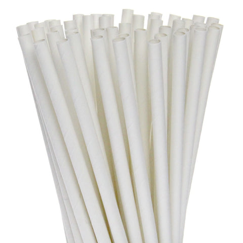 WHITE Paper Straws