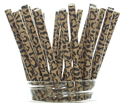 CHEETAH PRINT Paper Straws