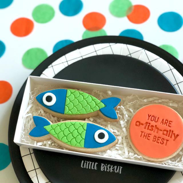 "YOU ARE O-FISH-ALLY THE BEST 143” Little Biskut Embosser