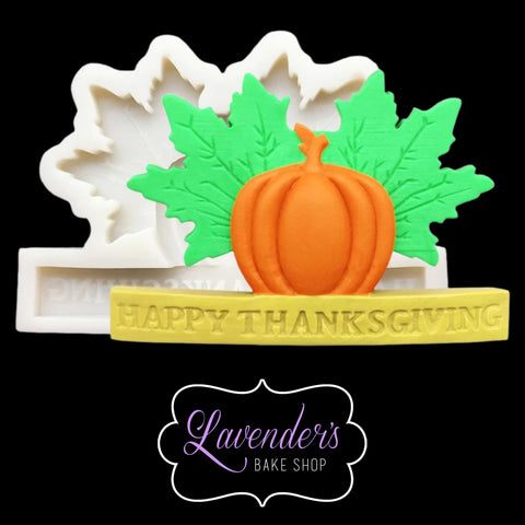 HAPPY THANKSGIVING Banner W/ Pumpkin